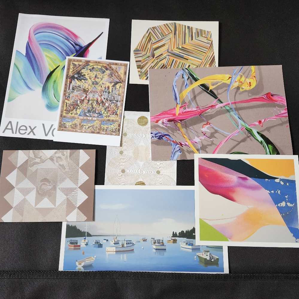 Art card collection Picasso monet Andy warhol MOMA basquiat jasper johns